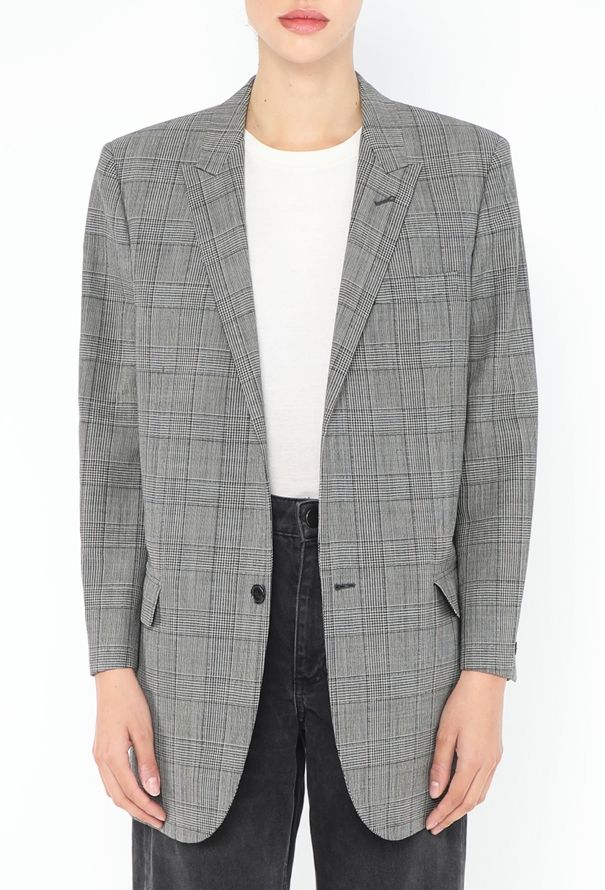Saint Laurent 2014 Oversized Plaid Blazer - 3