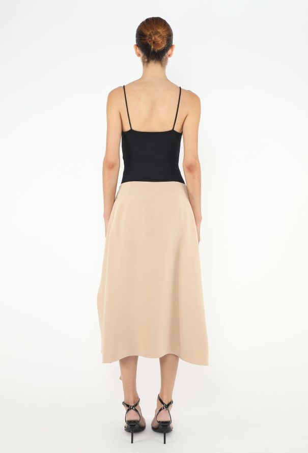 Céline Belted Silk Wrap Skirt - 4