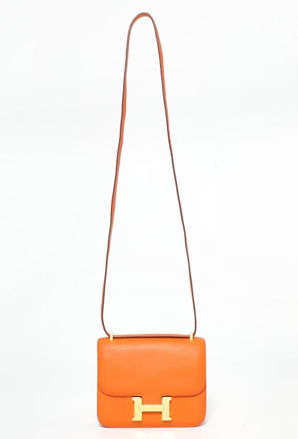 Hermès Orange H Swift Constance 18 - 1