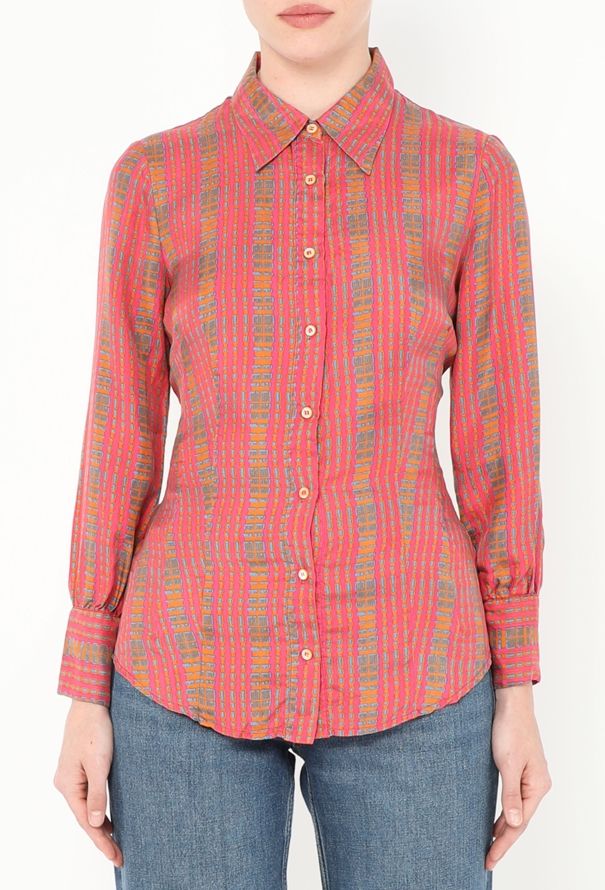 Prada Geometric Printed Silk Shirt - 1