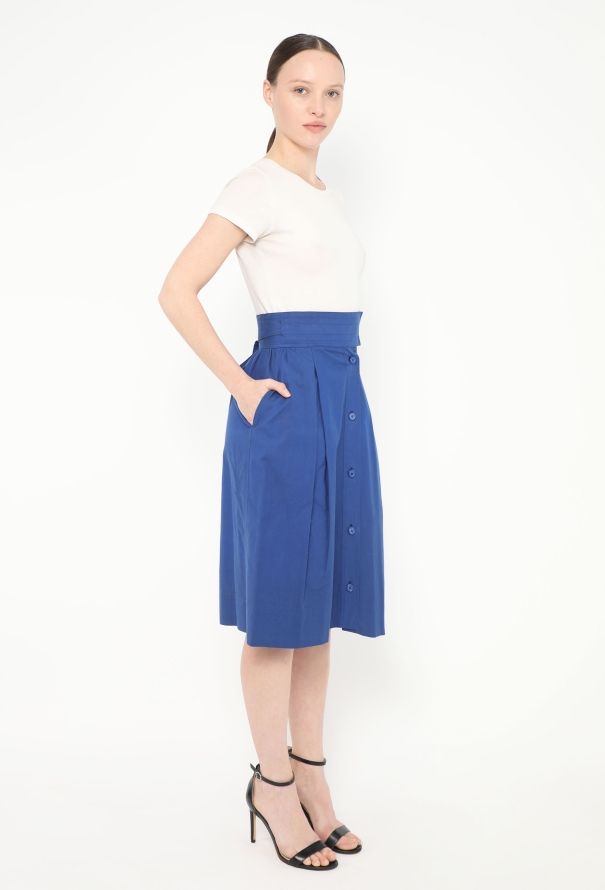 Saint Laurent S/S 1979 Belted Wrap Button Skirt - 4