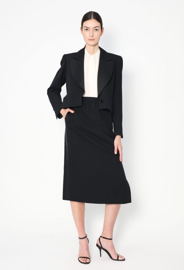 Saint Laurent Vintage Notched Smoking Ensemble - 6