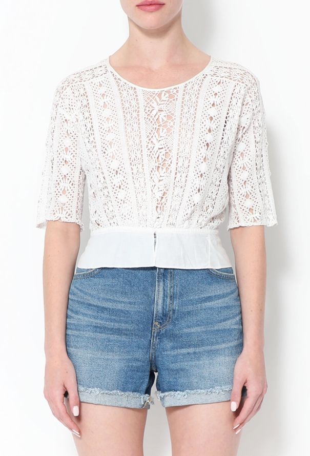 Antique Crochet Cotton Top - 1