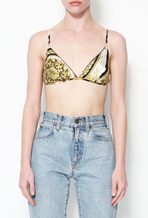 Gianni Versace 2020 Baroque Silk Bralette - 1