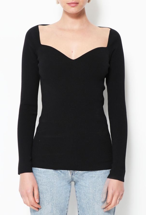 Balenciaga 2020 Ribbed Sweetheart Top - 1
