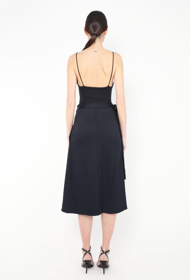 Céline Twill Belted Wrap Skirt - 4