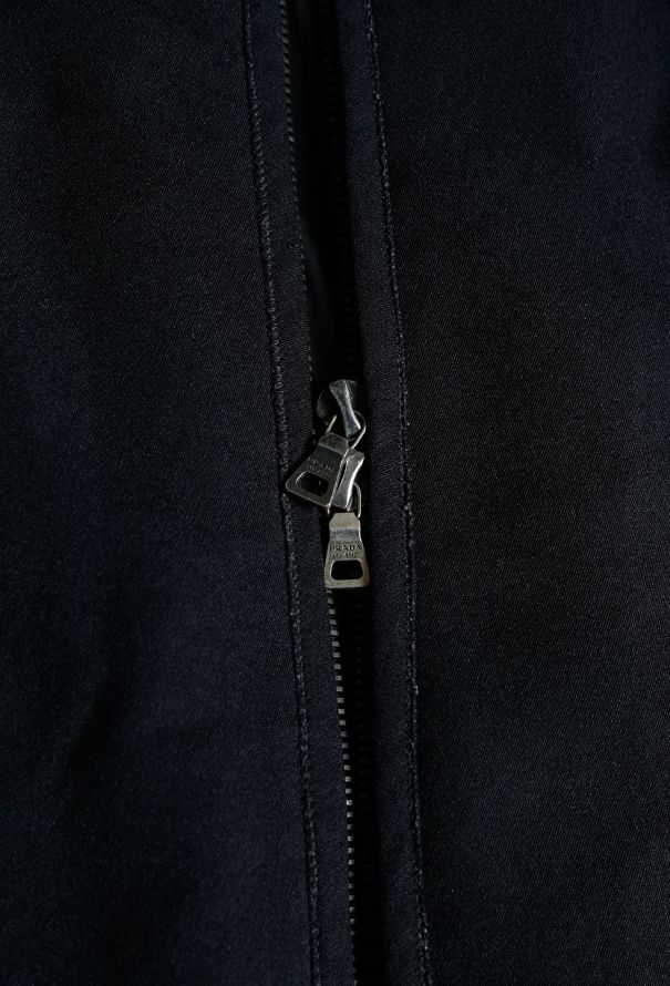 Prada Nylon Ribbed Zip Coat - 6