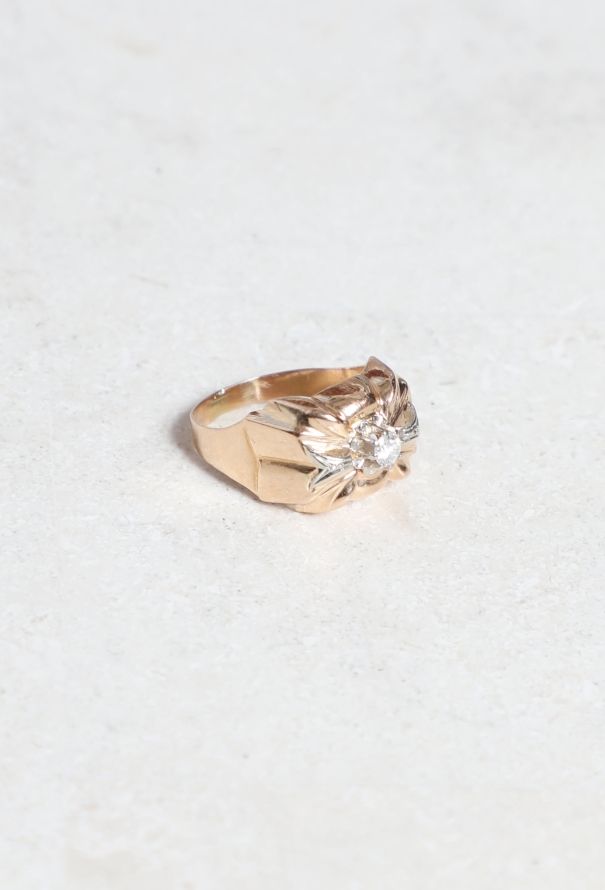 Vintage Fine Jewelry 18k Gold and Diamond Ring - 3