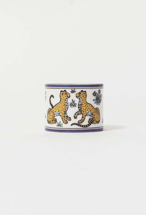 Hermès Vintage "Les Leopards" Napkin Ring - 1