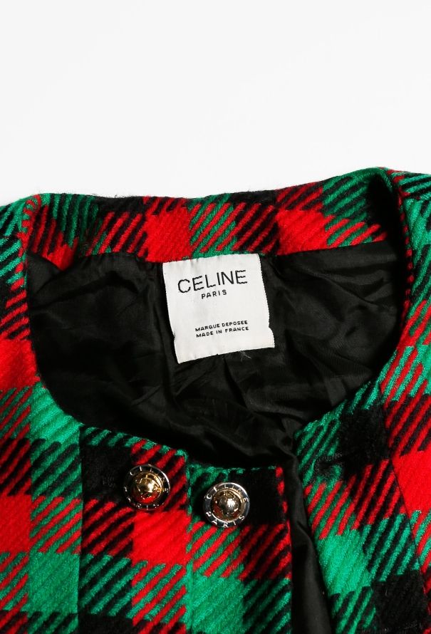 Céline Vintage Checkered Wool Jacket - 5