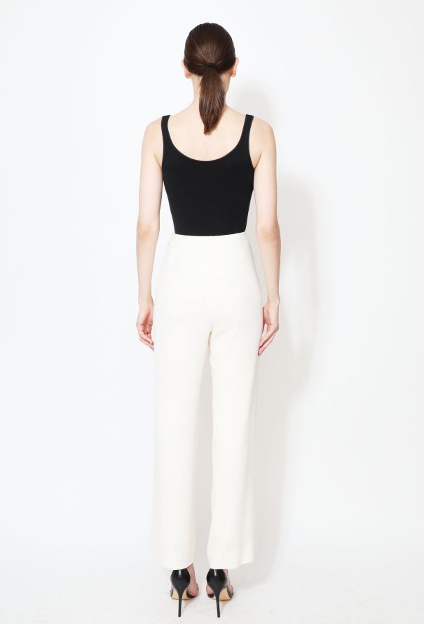 Chanel Wide-Leg 'CC' Crêpe Trousers - 3