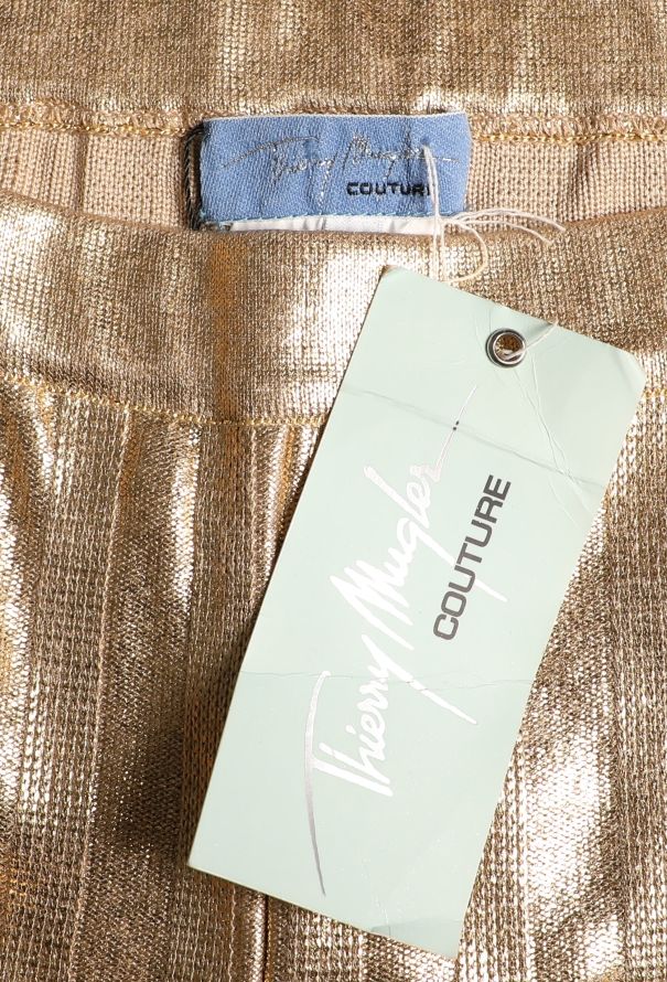 Thierry Mugler 2001 Metallic Striped Ensemble - 4