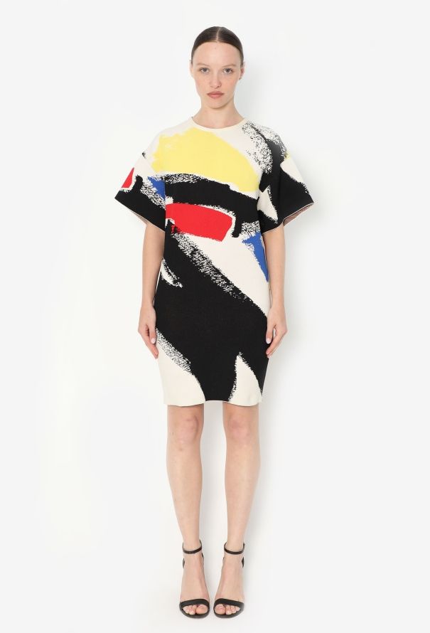 Céline S/S 2014 Brushstroke Bodycon Dress - 1