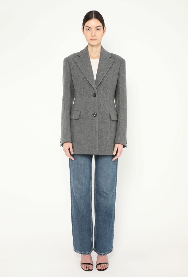 Miu Miu F/W 2024 Cinched Twill Emblem Blazer - 3