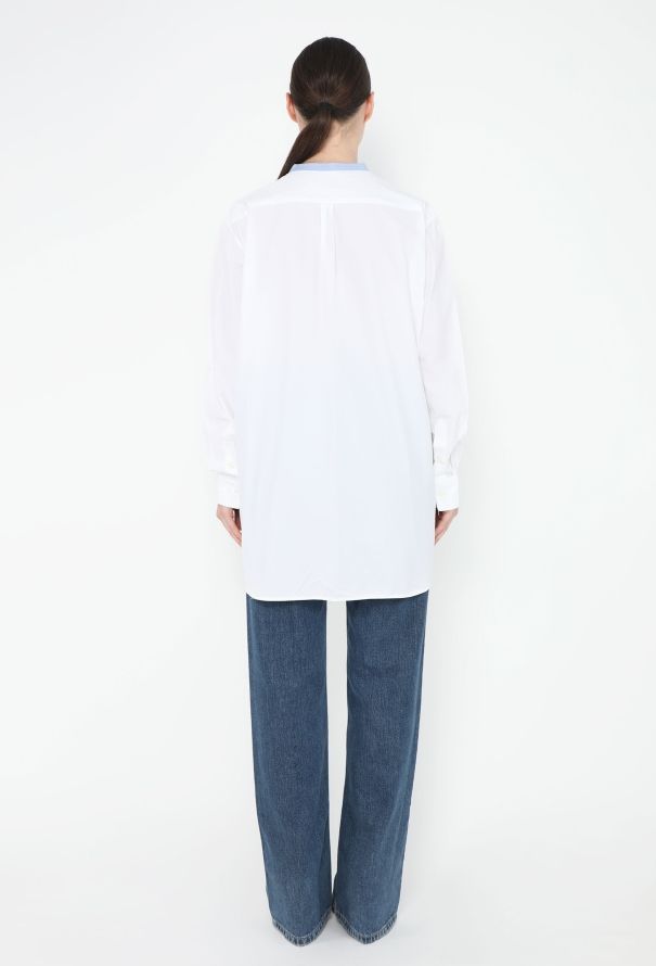 Céline Bicolor Cotton Tunic Top - 5