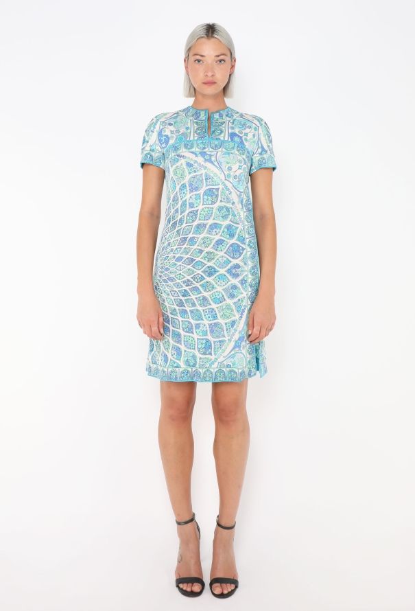 Emilio Pucci '70s Printed Silk A-Line Dress - 1