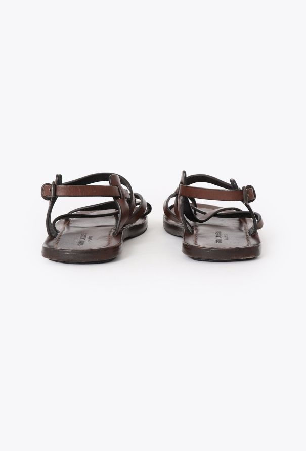 Saint Laurent 2021 Culver Leather Cage Sandals - 4