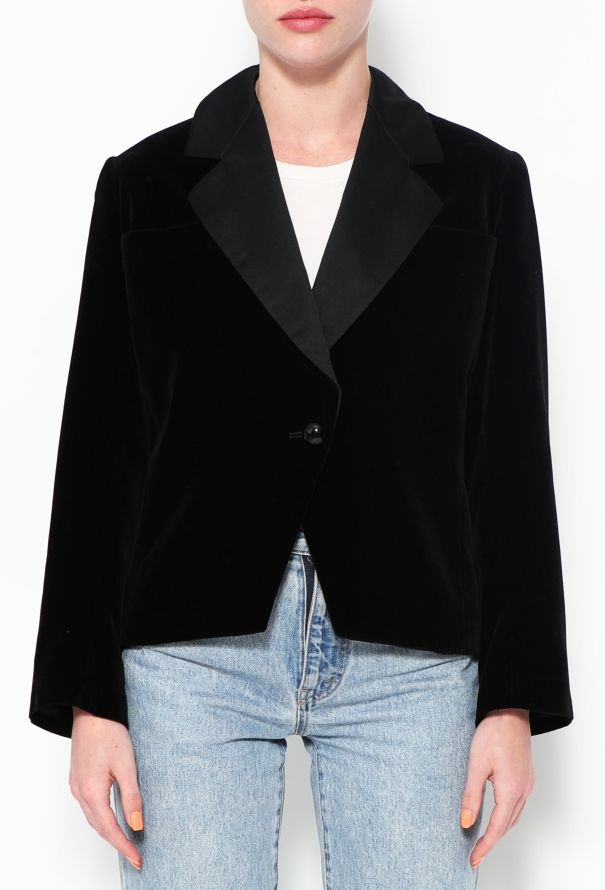 Saint Laurent Vintage Velvet Smoking Jacket - 1