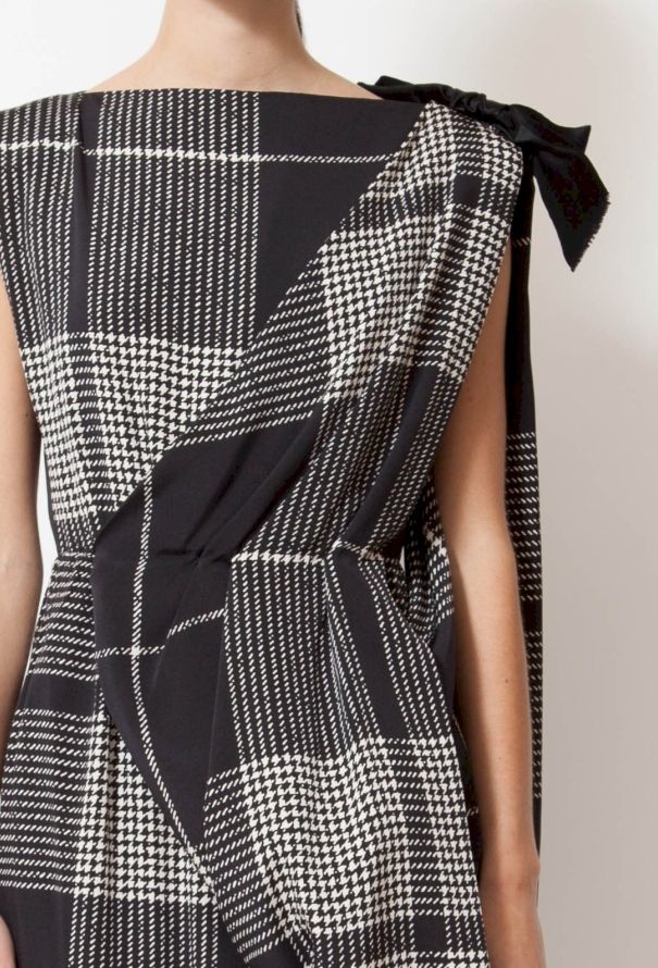 Pierre Cardin Silk Houndstooth Dress - 6
