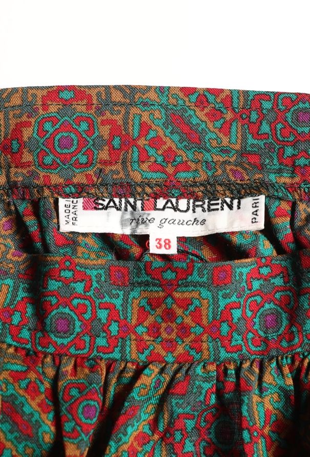 Saint Laurent Late '70s Printed Peasant Skirt - 5