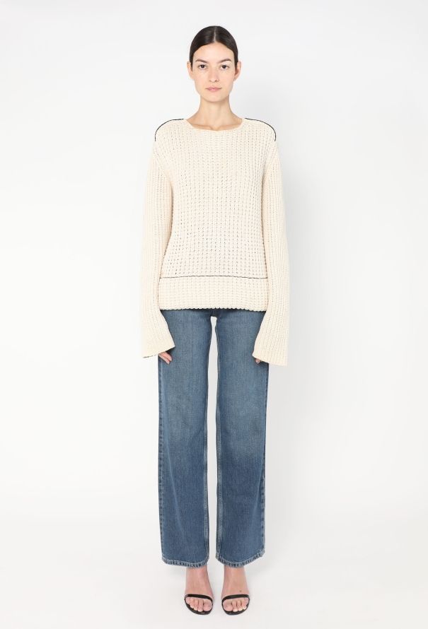 Céline Contrast Trim Knit Sweater - 3