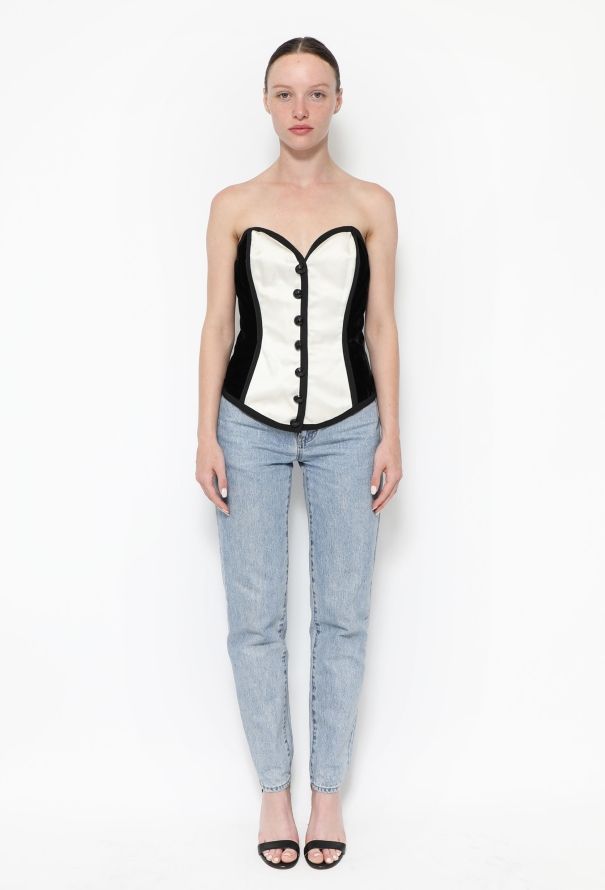Saint Laurent COLLECTOR F/W 1988 Velvet Bustier - 3