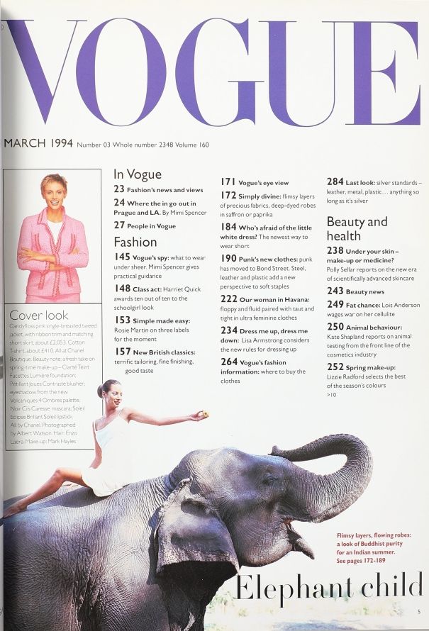 VOGUE UK March 1994 Chanel Cover Issue - 4
