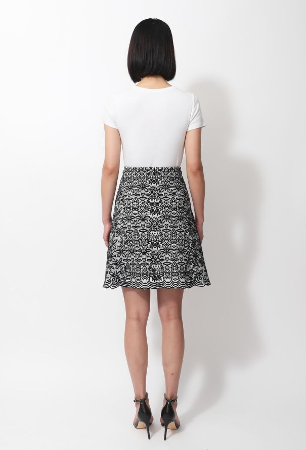 Alaïa Floral Textured Skirt - 3