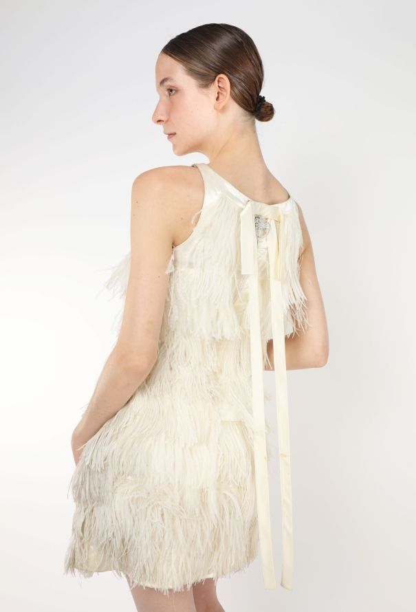 Chloé RARE 1960s Marabou Feather Dress - 1