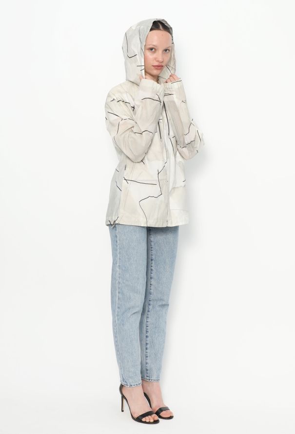 Hermès Vintage Graphic Hooded Rain Jacket - 4