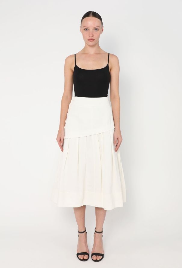 Céline S/S 2017 Asymmetrical Linen Skirt - 1