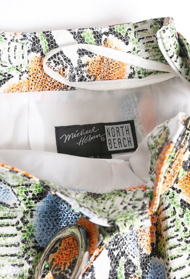 Michael Hoban '90s Snakeskin Skirt - 4