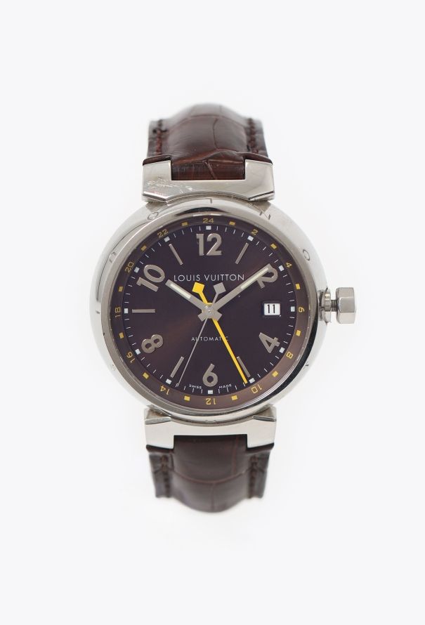 Louis Vuitton Steel Tambour GMT Q1131 Watch - 1