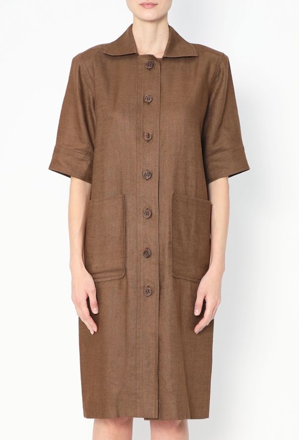 Saint Laurent F/W 1983 Linen Tunic Dress - 4