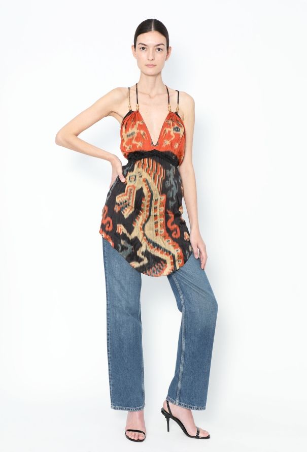 Balenciaga 2007 Ikat Silk Top - 4