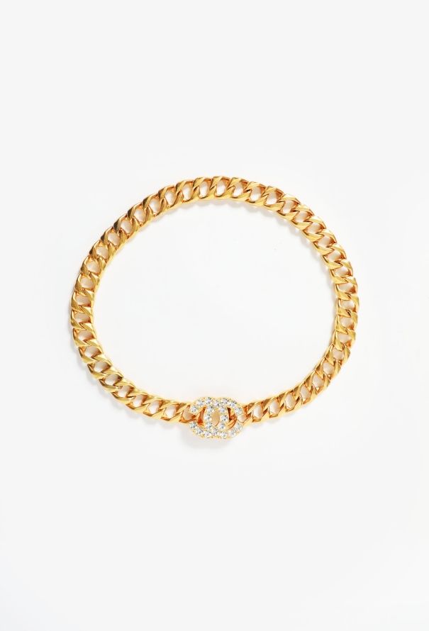 Chanel S/S 1995 Embellished 'CC' Chainlink Belt - 2