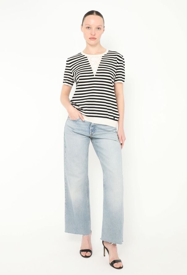 Chanel Rare S/S 2005 Marinière Lace Top - 4