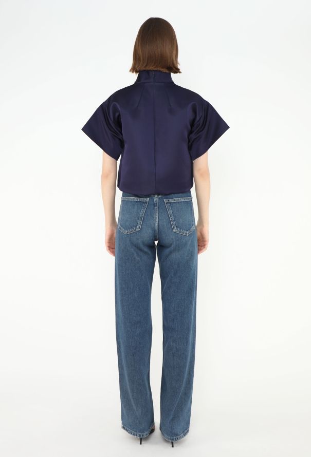 Céline F/W 2013 Cropped Silk Top - 5