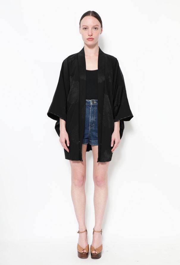 World Treasures Authentic Floral Silk Kimono - 1