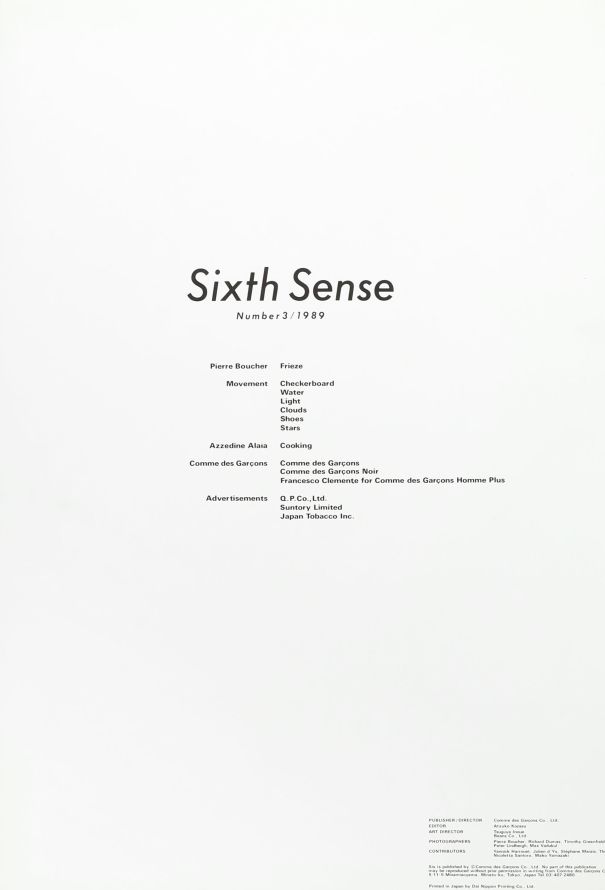 Comme des Garçons SIX Magazine: S/S 1989, No°3 - 5
