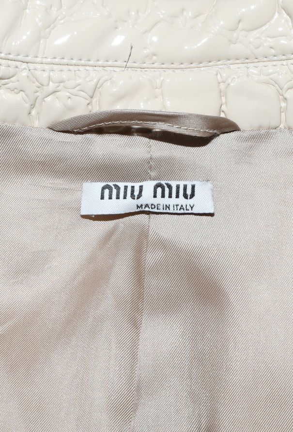 Miu Miu F/W 2015 Embossed Patent Coat - 7