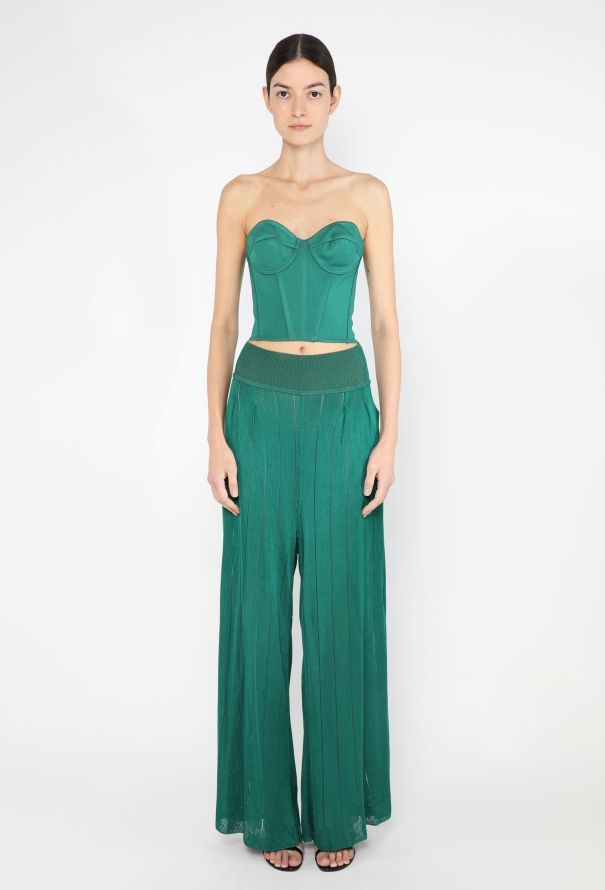 Alaïa 1990 Emerald Corset Top - 3