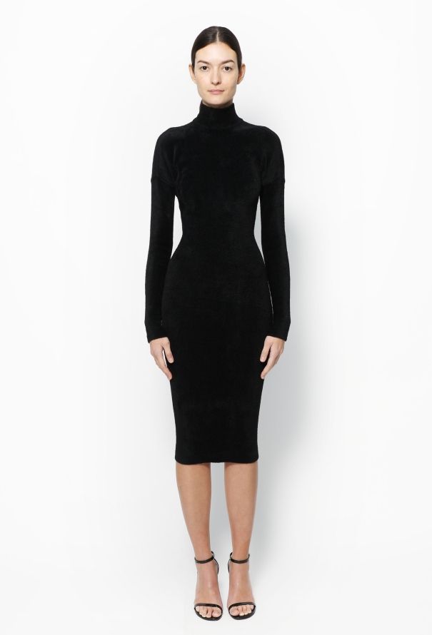 Alaïa F/W 1989 Chenille Bodycon Dress - 3
