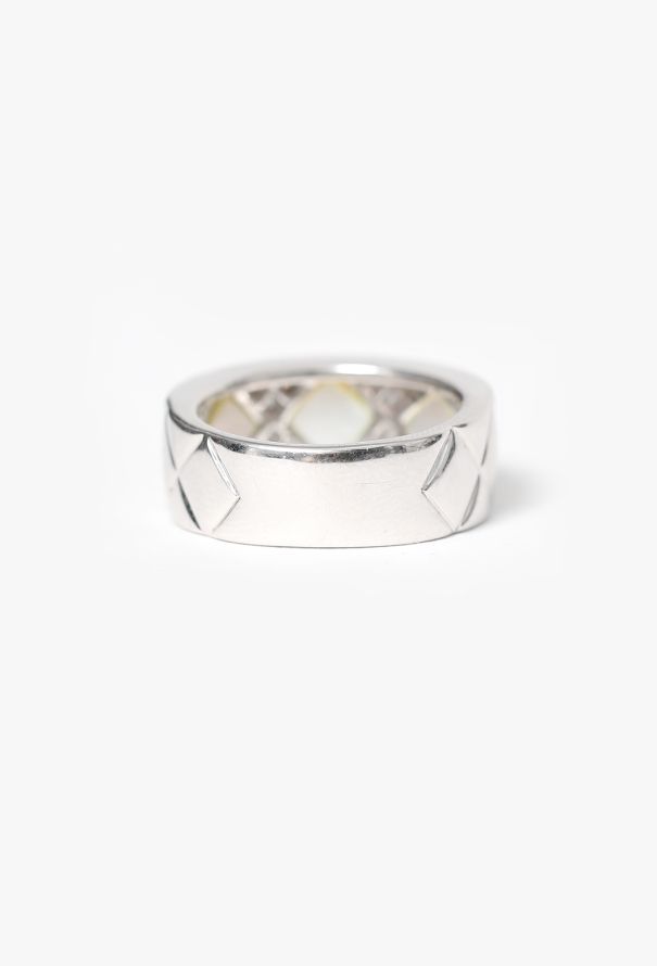 Vintage Fine Jewelry Mathon 18k Gold, Mother of Pearl & Diamond Ring - 3