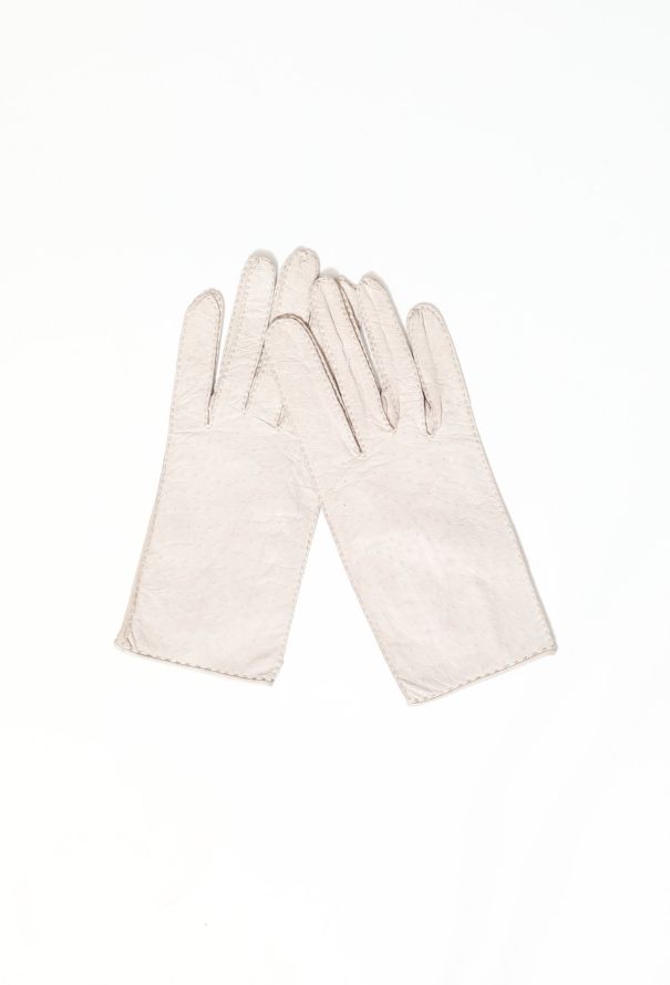 Perforated Lambskin Leather Gloves - 2