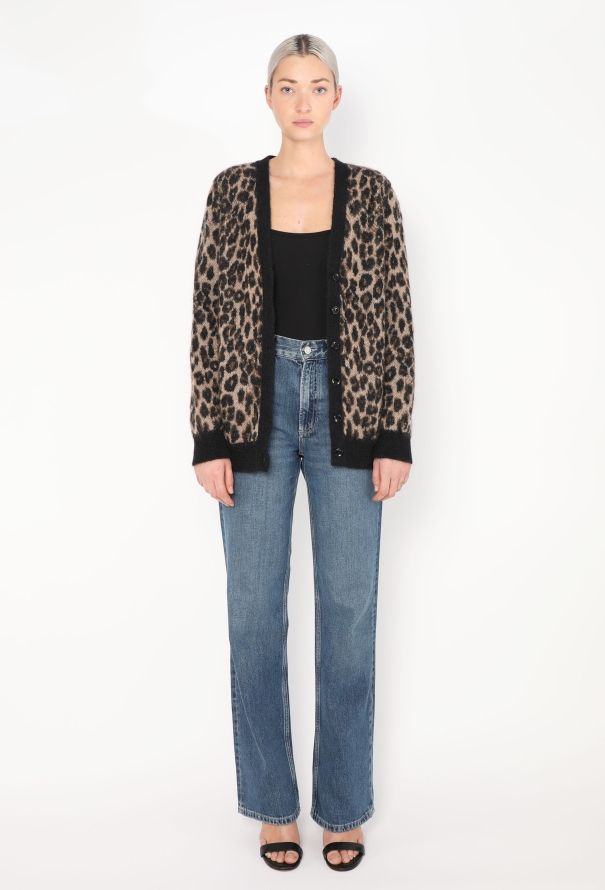 Céline 2021 Leopard Mohair Cardigan - 2