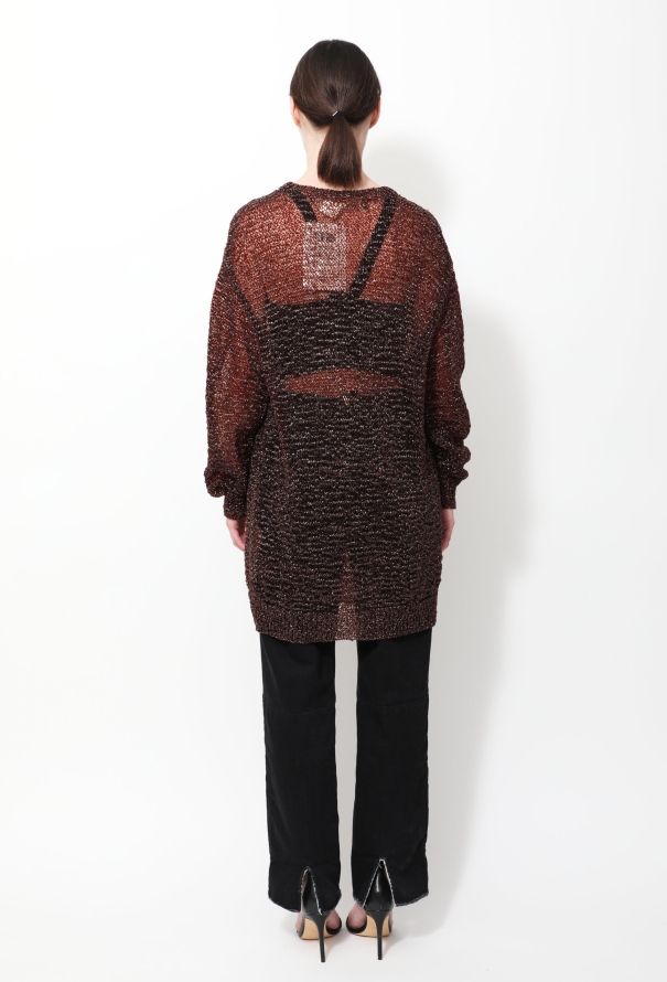 Comme des Garçons 90s Metallic Woven Sweater - 3