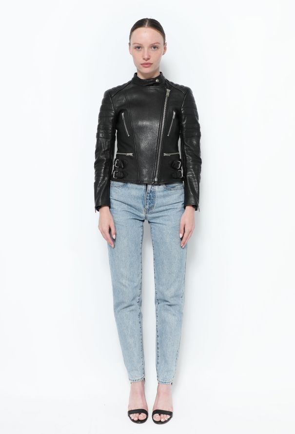 Céline Leather Biker Jacket - 3