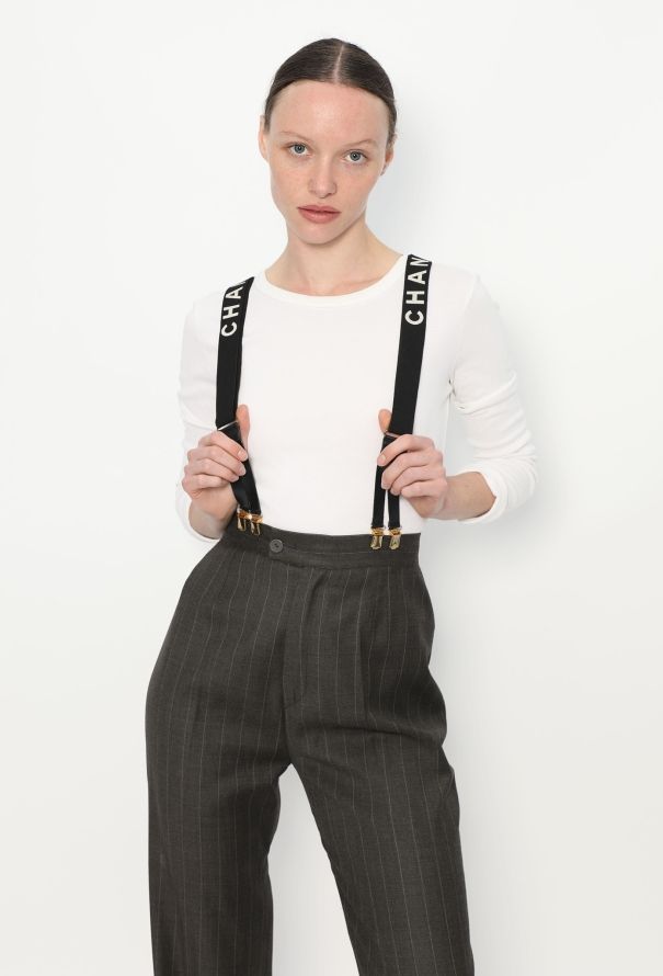 Chanel COLLECTOR S/S 1994 Logo Suspenders - 1