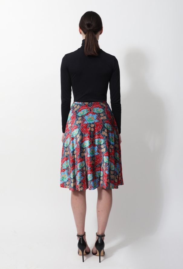 Louis Vuitton 2015 Floral Velvet Skirt - 4